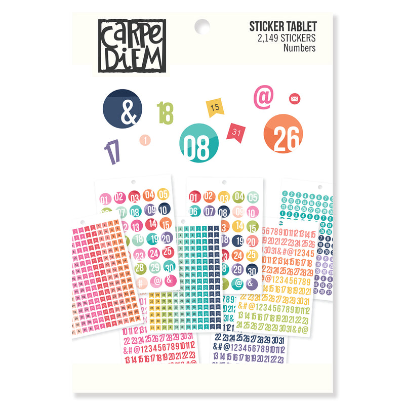 A5 Numbers Sticker Tablet