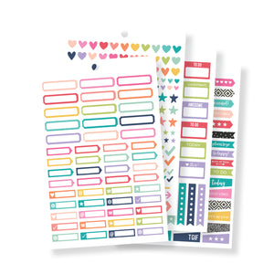 A5 Planner Basics Sticker Tablet