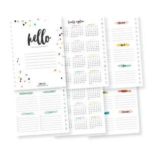 2018-2019 Good Vibes 17 Month Weekly Spiral Planner