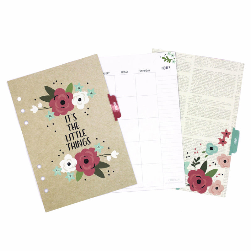 A5 Bloom Monthly Planner Inserts